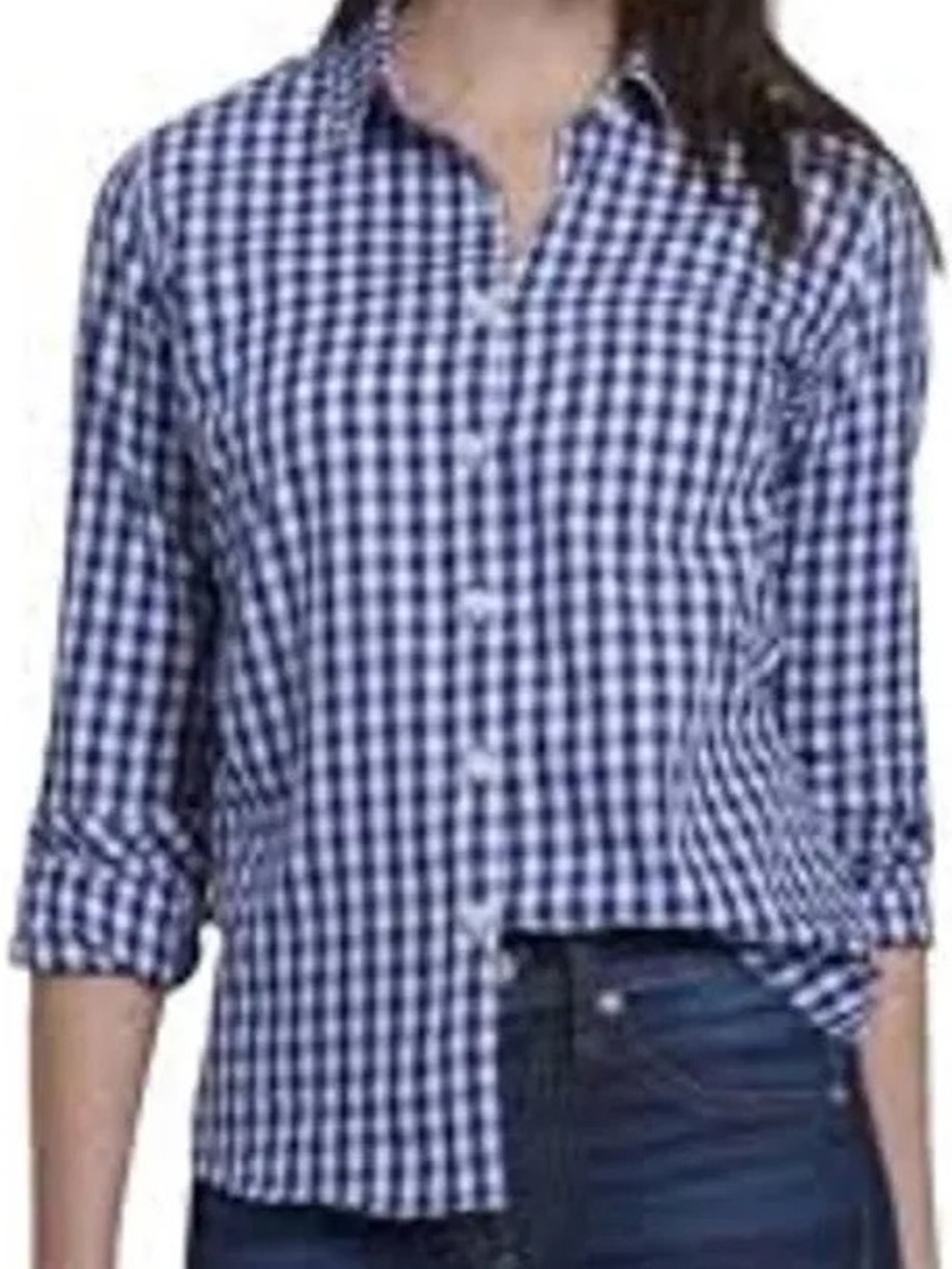 UNTUCKit Blue and White Gingham Shirt